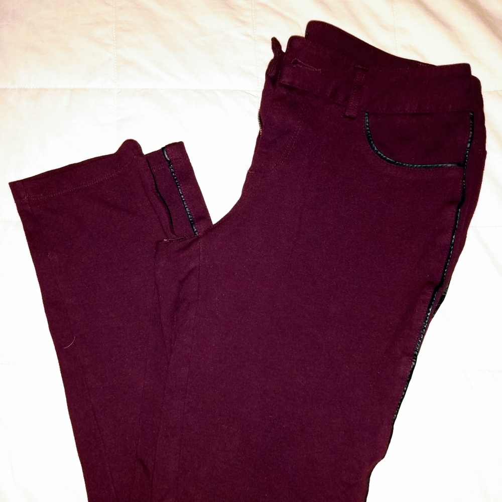 Maurices Burgundy Jeggings